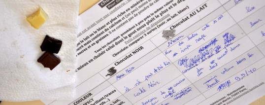 dégustation de chocolats avec les enfants